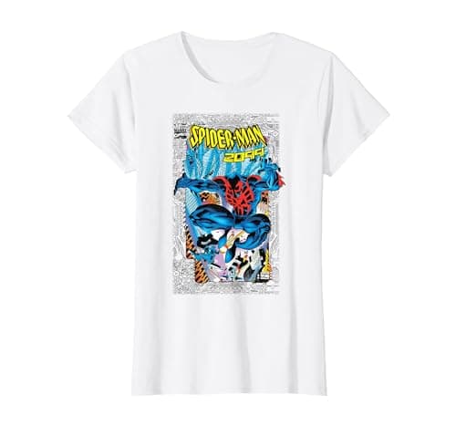 Image of Marvel Comics Spider-Man 2099 Comic Cover 90s T-Shirt, Women, White, XX-Large