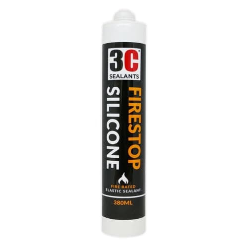 Image of 3C Sealants Firestop Silicone Fire Rated Elastic Sealant 380ml (Black) 4-Hour Fire Rated, 25mm Joint Width, Non Slumping