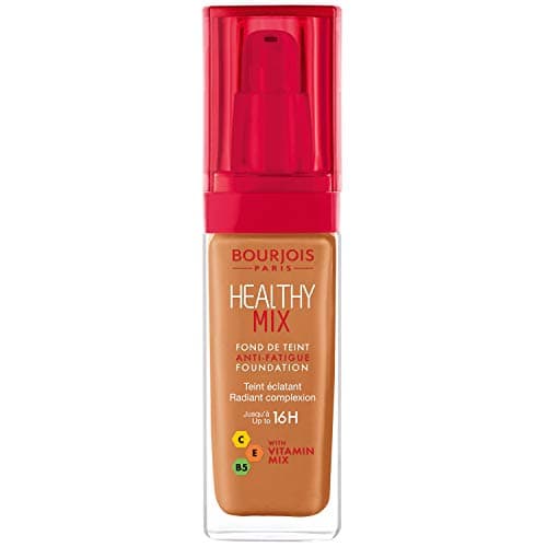 Image of Bourjois Healthy Mix Anti-Fatigue Medium coverage Liquid Foundation 6 Dark Amber, 30ml
