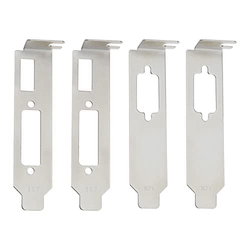 Image of SG Store 4PCS Low Profile Bracket for HDMI DVI VGA Video Graphics Card Half Height Bracket Computer Case Components (2PCS HDMI DVI & 2PCS VGA)
