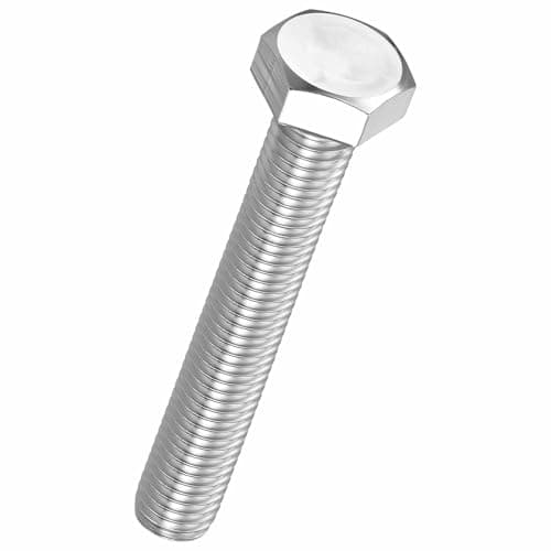 Image of Kozelo 4 Pcs Hex Head Screws Bolts - [M12-1.75x75] 304 Stainless Grade A2-70 Steel Fully Threaded Hex Tap Metric Hexagon Head Machine Bolts Right Hand External Hex Drive, Silver