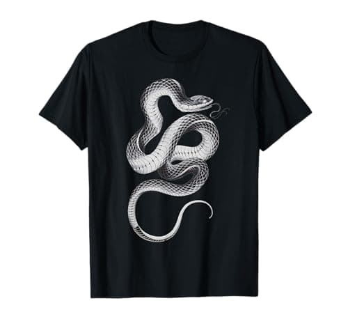 Image of Snake Serpent Cobra Coil Blackwork T-Shirt