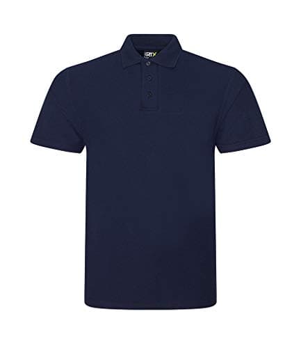 Image of Men Classic Polo Shirt, Short Sleeve Plain Tee Top, Casual Polo Shirt for Workwear, Sports, Tough Gardening, Building, Perfect Workwear Gift for Builder, Electrician (Navy, 5XL)