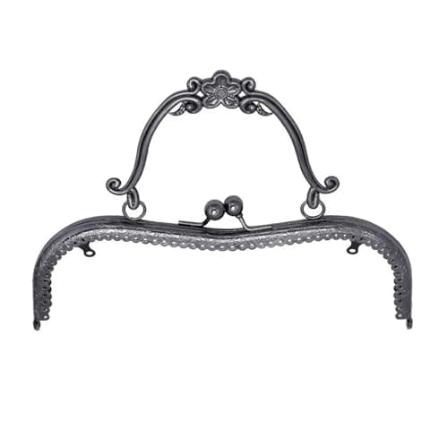 Image of Metal Purse Frames, Metal Purse Frames 2pcs Clasp Frame Bag Kiss Lock Multicolor for DIY Craft Making(Black-)
