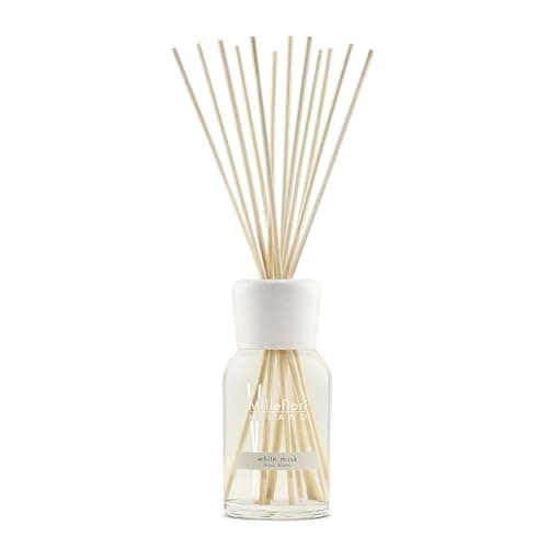 Image of Millefiori Milano Musk Natural Reed Diffuser, White, 9.7 x 36.2 x 9.6 cm