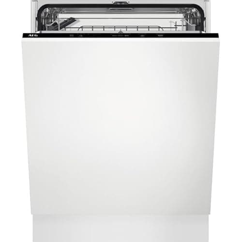Image of AEG AirDry Integrated Standard Dishwasher - Black with Sliding Door Fixing Kit - D Rated