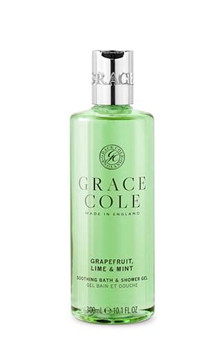 Image of Grace Cole Bath & Shower Gel Grapefruit Lime & Mint Fragrance 300ml - Essential Oils - Vegan and Cruelty Free, No SLS or Parabens - Made In England
