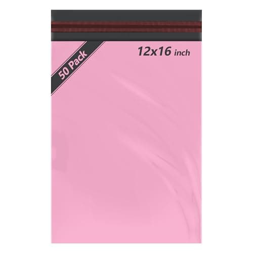 Image of 50pcs Baby Pink Parcel Bags, Postage Bags, Mailing Bags 12x16 Sizes 50 Pack Poly Postal Bags Self Seal iSOUL Small to Large Mailing Bags Packaging Assorted Mailers Posting Shipping Post Bag Envelopes