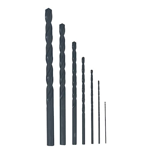 Image of Pack of 10 x HSS Long Series Drill Bits Split Point For Metals Wood & Ceramics (6.5mm x 148mm)