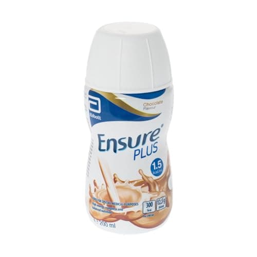 Image of Ensure Plus milkshake style nutritional supplement drink, chocolate flavour, contains protein, vitamins and minerals 24 x 200ml