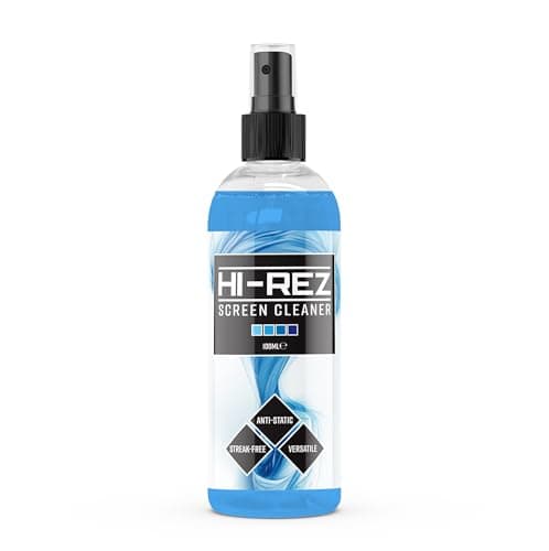 Image of Hi-Rez - Screen Cleaner Spray 100ml - Streak-Free Cleaning for Monitors, Laptops, TVs, Phones & Tablets - Anti-Static Formula - UK Made