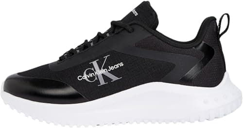 Image of Calvin Klein Women’s Sporty EVA Mix Low Top Lace-Up Runner Trainers, Black (Ck Black), 7
