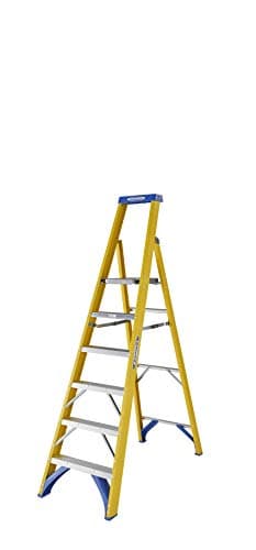 Image of Werner Fibreglass Platform Stepladder 6 Tread