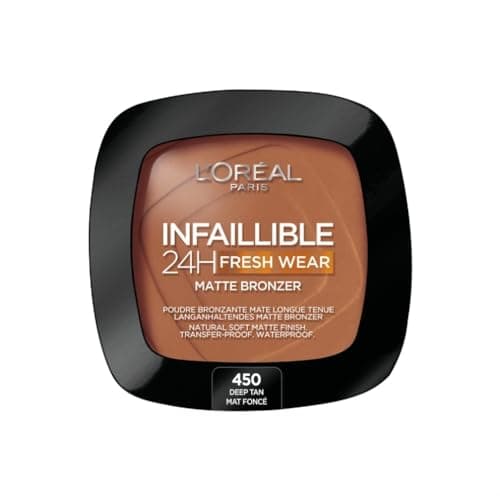 Image of L'Oréal Paris Soft Matte Bronzer, Longwear, Matte Finish, Waterproof and Transfer-proof, Face & Body Bronzer, Summer Glow All Year Around, Infallible 24H, 450 Deep Tan