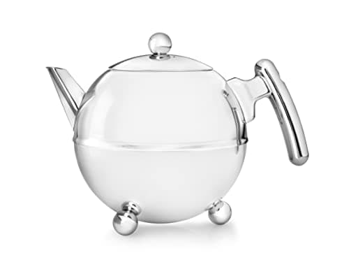 Image of Bredemeijer 1.2 L Stainless Steel Teapot Bella Ronde with Chromium Fittings, Silver