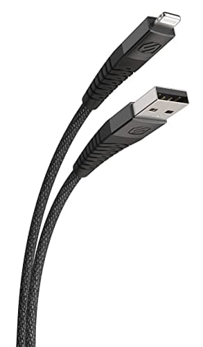 Image of Scosche HDi310I StrikeLine HD Heavy Duty MFi Certified Lightning to USB Charge and Sync Cable 10 Ft. Black