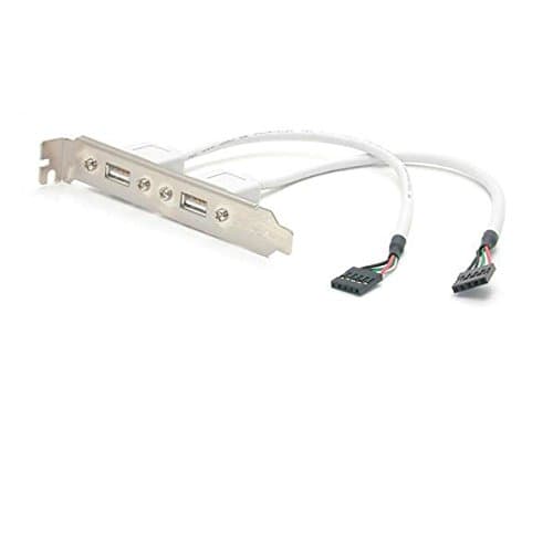 Image of StarTech.com USBPLATELP - 2 Port USB A Female Low Profile Slot Plate Adapter