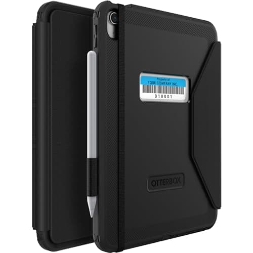 Image of OtterBox Defender Folio Case for iPad 10th gen 2022, iPad 11th gen 2025 (A16), Protective Folio Case with built in Screen Protector, 2x Tested to Military Standard, Black, No Retail Packaging