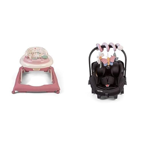 Image of Red Kite Baby Go Round Jive Electronic Walker with Interactive Musical Play Tray & Red Kite Spiraloo Twisty Activity Toy with Baby Safe Mirror & Teether - Rose & Ivy