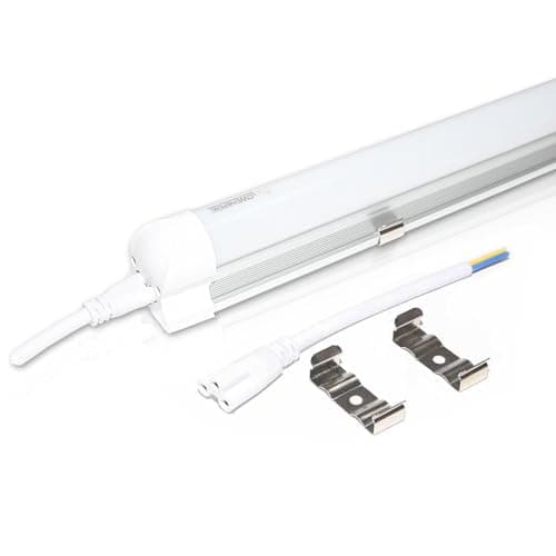 Image of LOWENERGIE 1500 mm 5 ft Integrated LED Tube Light – Energy Saving Fluorescent Replacement with Frosted Cover – 6000 K Day Light White Ceiling Mount Fitting [Energy Class E] (6000K, Frosted x 1 Tube)
