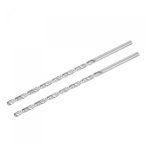 Image of TA-VIGOR 2Pcs 6mm Extra Long Twist Drill Bits, 200mm Length High-Speed Steel HSS Straight Shank Spiral Drill Bits for Wood Metal Aluminum Plastic