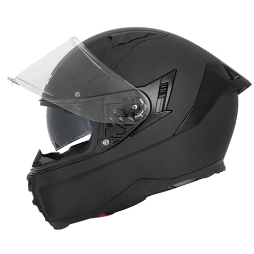 Image of Zorax Hunter Matt Black S (55-56cm) Double Visor Full Face Motorcycle Motorbike Helmet ECE 2206 Aproved