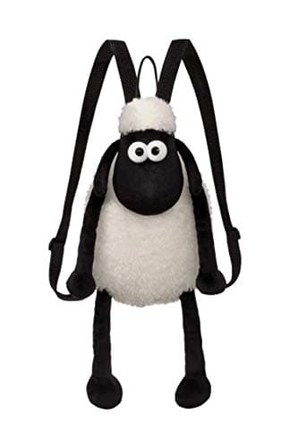 Image of Shaun the Sheep Womens Shaun Sheep Backpack 61175 Black and White 12in Suitable for Adults Kids Plush, Black White, 33cm UK