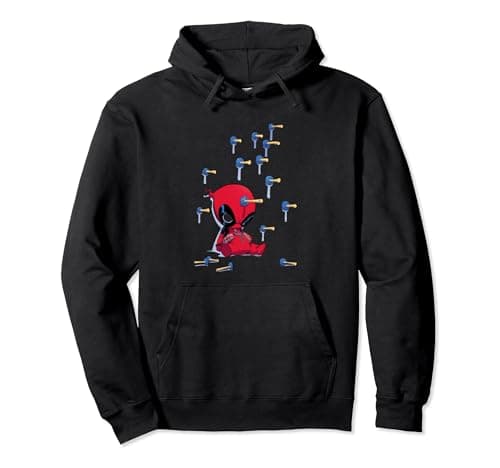 Image of Deadpool Cartoon Knockout Pullover Hoodie