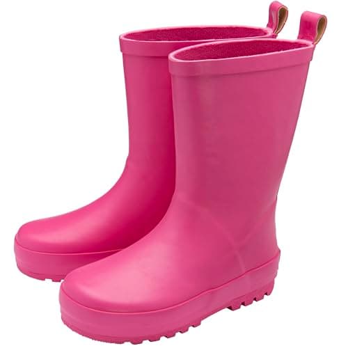 Image of NorthSole Kids Wellies Boys & Girls Rubber Wellington Boots - Pink - UK 13
