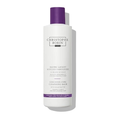 Image of Christophe Robin Luscious Curl Cleansing Balm with Kokum Butter 250ml – Moisturizing & Defining Curl Cleanser, Nourishes & Softens Curly Hair, Gentle Scalp Detox