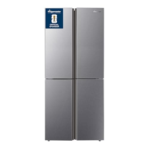 Image of Fridgemaster MQ79394ES Freestanding American 4 Door Fridge Freezer 427L, Total No Frost, Inverter compressor, Silver, 64.3D x 79.4W x 181.6H cm, E Rated