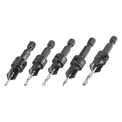 Image of Trend 5-Piece Quick Release Countersink Set, 1/4 Inch Hex Shank, Tool Steel Body, HSS Drill Bit, 5 Pack, QR/CS/SET