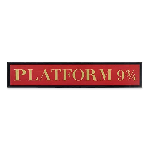 Image of Harry Potter Platform 9 3/4 Wood Wall Decor - Fun Harry Potter Sign for Bedroom or Movie Room