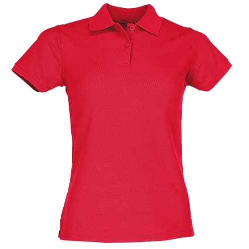 Image of Fruit of the Loom Women's Polo Shirt Short-Sleeve, Womens Men, red, Small