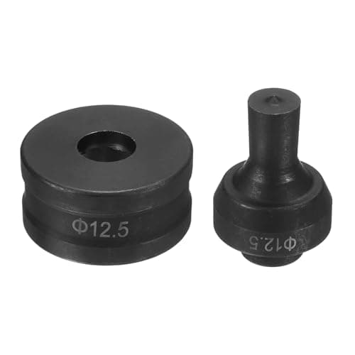 Image of sourcing map Hydraulic Hole Punch Die Φ12.5mm Round Hole 40Cr Steel Electric Punching Kit for CH75 Electric Punching Machine, Black