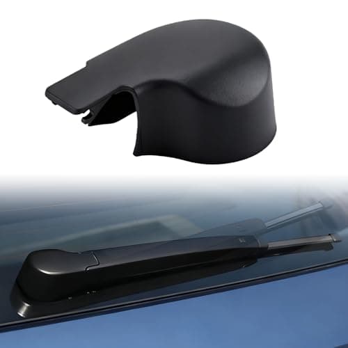 Image of Car Rear Wiper Arm Cover Cap,Rear Windshield Wiper Arm Nut Cover Cap,Windscreen Wiper Arm Cover Cap Clips Replacement Rear Wiper Nut Cap Washer Jet for VW Golf MK6/MK7 Touran 5K6955435