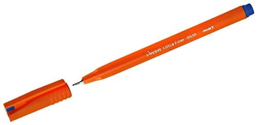 Image of Pentel S570 Ultra Fine Pen Plastic 0.6mm Tip 0.3mm Line Blue Ref S570-C [Pack of 12]