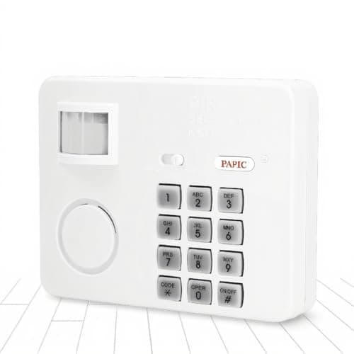 Image of Motion Sensor Alarm, Wireless PIR Security Keypad Emergency Siren, Password Home Security Keypad Remote Infrared Detectors, for Front Door, Back Door, Garage, Shed Outbuildings