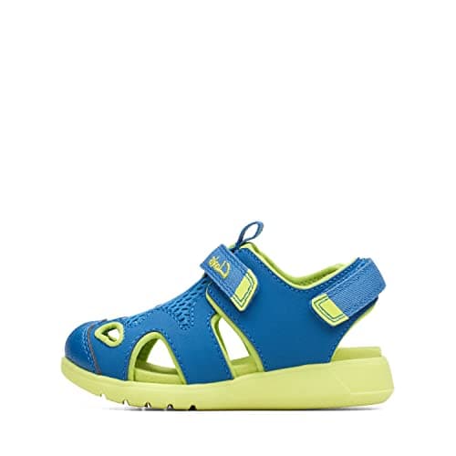 Image of Clarks Kids' Ezera Sea Fisherman Sandals, Blue Textile, 9 Toddler