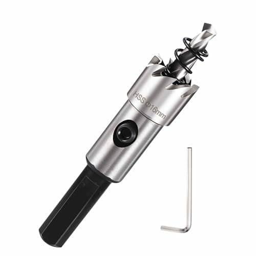 Image of DTGN 5/8" Hole Saw 4341 High Speed Steel - 16mm Hole Cutter - Good for Thin Metal/PVC/Acrylic/Plastic/Wood Board - Silver
