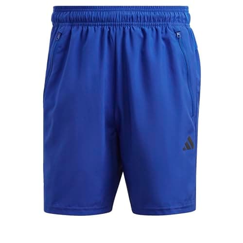 Image of adidas Men's Train Essentials Woven Training Shorts, Lucid Blue/Black, XL 9 inch