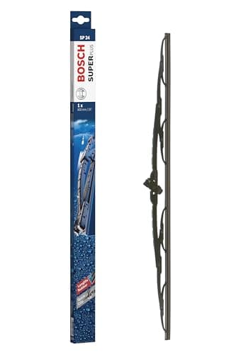 Image of Bosch SuperPlus SP 24 - Front Windscreen Wiper - Replacement Blade, Comes with Pre-assembled Quick-Clip Adapter - 1 Blade, 600mm - Only for right-hand drive (UK)