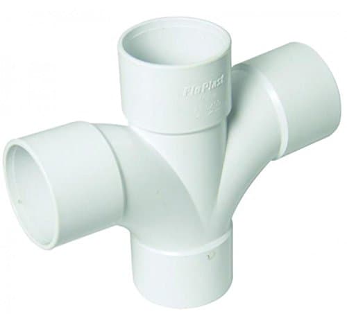 Image of FLOPLAST Solvent White 92.5' Degree 40mm (43mm) Waste Cross Tee - Bag of 2