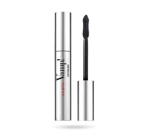 Image of Pupa Mascara Vamp! Extreme Black + Mini Eyeliner Skinny Liner Black – Extreme Volume Lashes Scenic Effect. Explosive Eyelashes with Ultra Slim Pen Easy and Super Thin Stretch