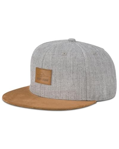 Image of Johnny Urban Cap Men and Women Snapback Grey Brown - Dean - Stylish Baseball Cap Adjustable & with Logo Badge - One Size Unisex - Comfortable Trucker Hat