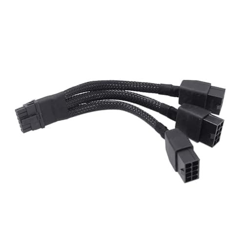 Image of Gintai 16Pin to 3X 8 Pin Pcie Extension GPU Cable - 16AWG PCIE 5.0 12VHPWR 600W 16 Pin 12+4Pin Adapter for RTX 4090 4080 3090TI 4070Ti Graphics Card (3 x 8PIN)
