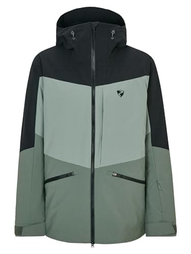 Image of Ziener Men's Triglav Ski Jacket/Freeride | PFC-Free, Wool, Padded, Green Mud, 54 (EU)