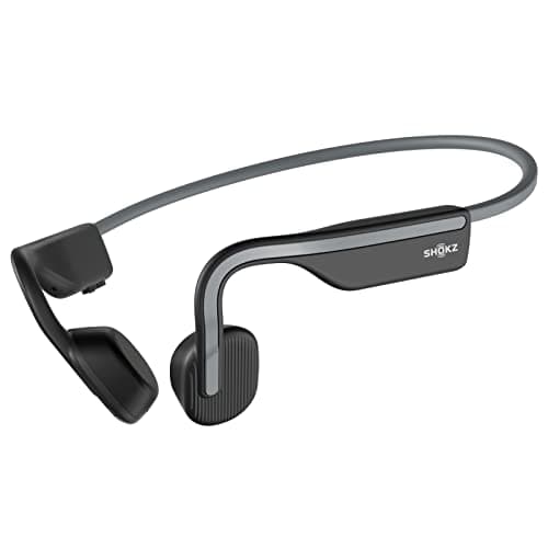 Image of SHOKZ OpenMove Wireless Headphones, [England Athletics Recommended] Bluetooth Bone Conduction Sports Headset with Mic, 6 Hour Playtime & IP55 Waterproof for Running Workout Cycling (Grey)