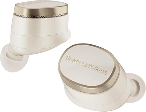Image of Bowers & Wilkins Pi8 True Wireless Earbuds, Noise Cancelling Earphones with 24-Bit Audio, aptX™ Lossless Bluetooth Ear buds, 6-Mic ANC, Smart Charging Case with Audio Retransmission - Dove White