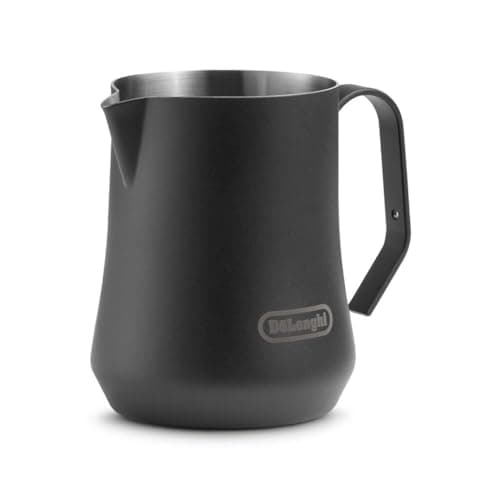 Image of De'Longhi Milk Frothing Pitcher, Matte Black Stainless Steel, 17 oz